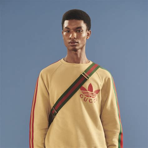 adidas x gucci cotton jersey sweatshirt|gucci adidas x collaboration.